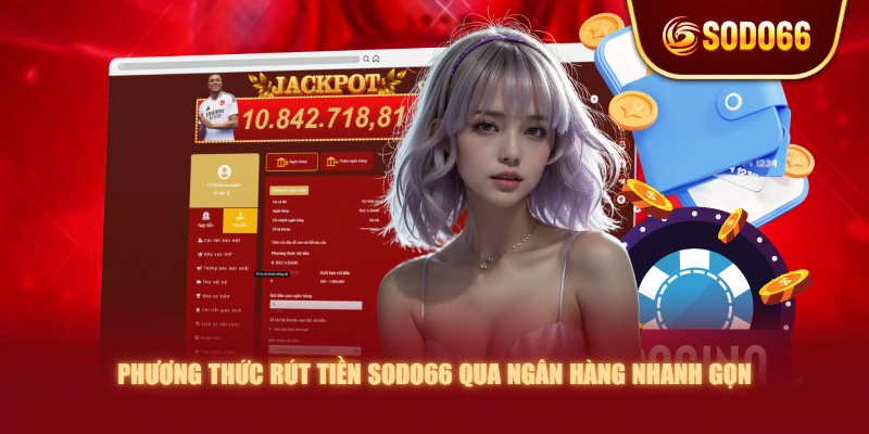 Phương thức rút tiền SODO66 qua ngân hàng nhanh gọn